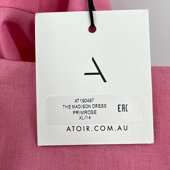 Atoir Womens Madison Mini Dress Primrose Pink US 10 Puff Sleeve Barbiecore - Picture 10 of 13